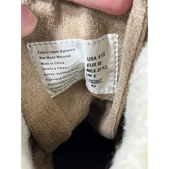 Women’s Brash Moto Boots Size 6 1/2 Sherpa Trim platform - Picture 8 of 15